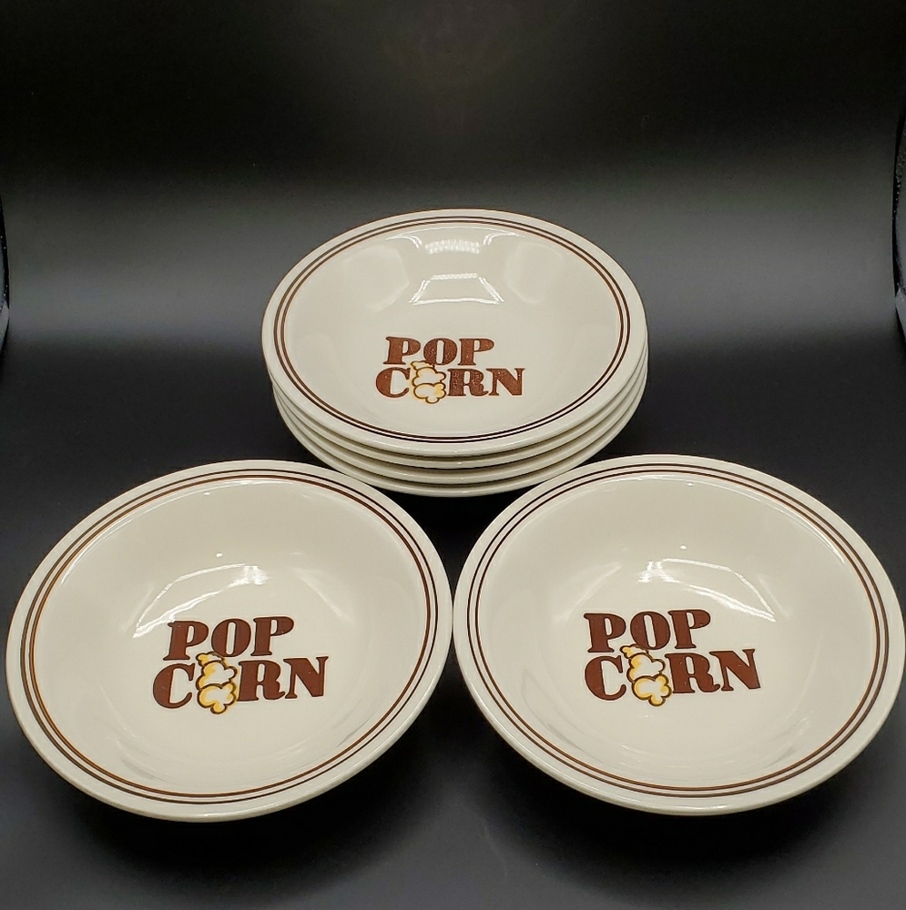 MOUNT CLEMENS POTTERY 6PC POPCORN BOWL SET